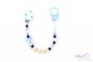 Preview: Nuggiketteli mit Name Personal-Line Blau - Silber