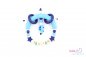 Preview: Greifling mit Name Personal-Line Blau - Weiss