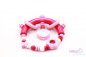 Preview: Nuggiketteli & Greifling mit Namen Set Glamour-Line Rosa - Rot