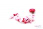 Preview: Nuggiketteli & Greifling mit Namen Set Glamour-Line Rosa - Rot