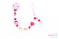 Preview: Nuggiketteli & Greifling Set mit Namen Personal-Line Rot - Rosa
