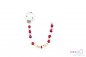 Preview: Nuggiketteli mit Name Personal-Line Bordeaux - Silber