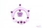 Preview: Nuggiketteli & Greifling Set Glamour-Line Rosa - Violett
