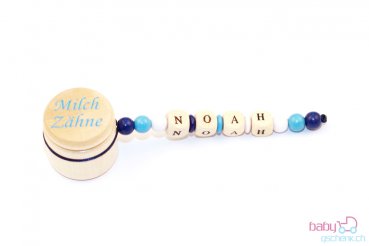 Milchzahndose Personal-Line Blau - Weiss