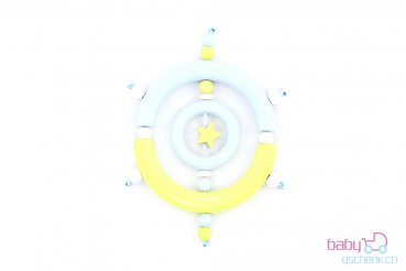 Nuggiketteli & Greifling Set mit Name Personal-Line Blau - Lemon