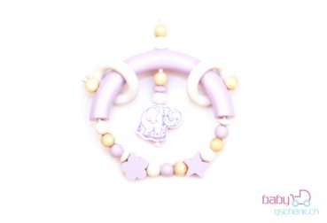 Nuggiketteli & Greifling Set Smart-Line Rosa - Weiss