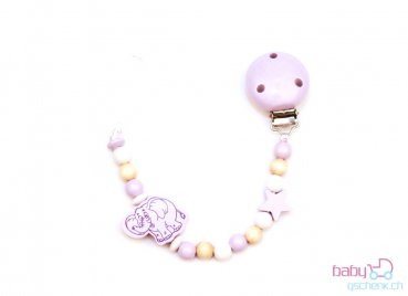 Nuggiketteli & Greifling Set Smart-Line Rosa - Weiss