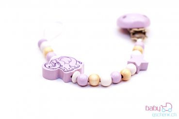 Nuggiketteli & Greifling Set Smart-Line Rosa - Weiss