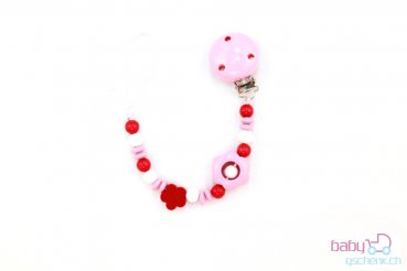 Nuggiketteli & Greifling Set Smart-Line Rot - Rosa