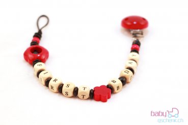 Nuggiketteli Personal-Line Schwarz - Rot