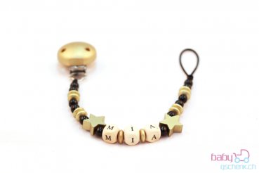 Nuggiketteli Personal-Line Schwarz - Gold