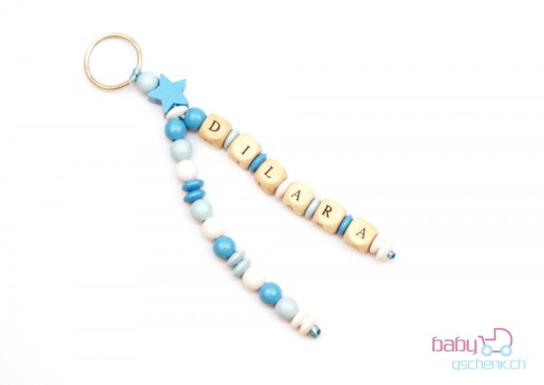 Anhänger Personal-Line Hellblau - Weiss dual
