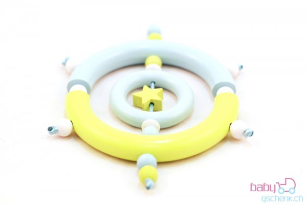 Nuggiketteli & Greifling Set mit Name Personal-Line Blau - Lemon