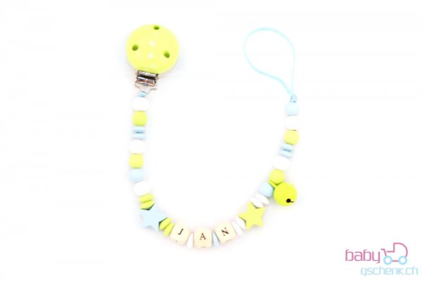 Nuggiketteli mit Name Personal-Line Blau - Lemon