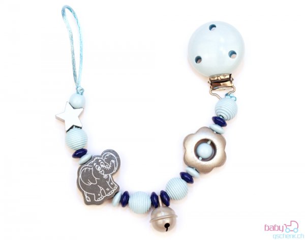 Nuggiketteli Glamour-Line Hellblau - Silber