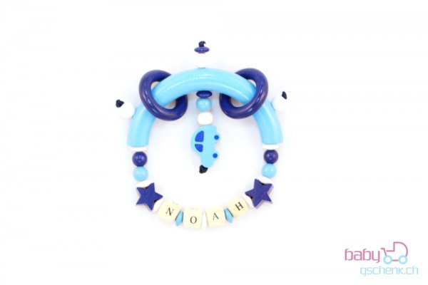 Greifling mit Name Personal-Line Blau - Weiss