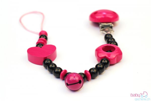 Nuggiketteli Glamour-Line Pink - Schwarz