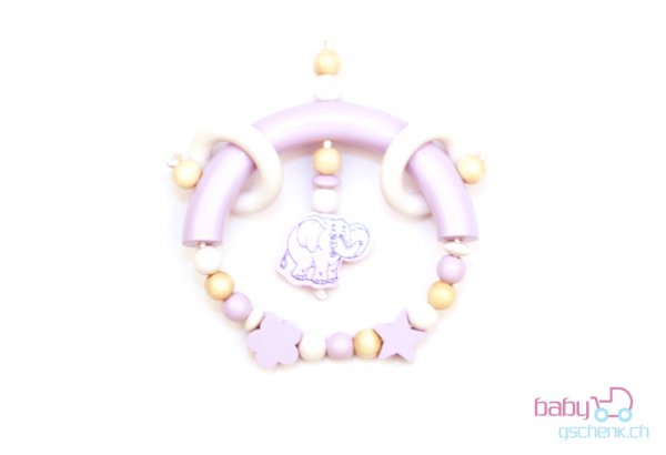 Nuggiketteli & Greifling Set Smart-Line Rosa - Weiss