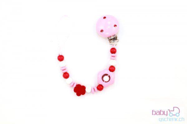 Nuggiketteli & Greifling Set Smart-Line Rot - Rosa