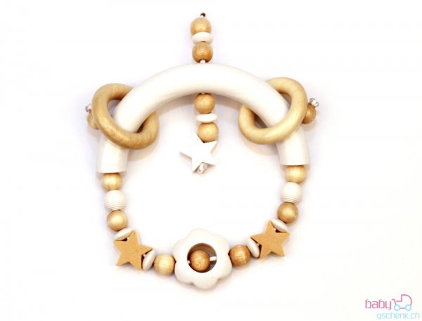 Nuggiketteli & Greifling Set mit Name Personal-Line Nature - Weiss