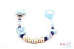 Nuggiketteli mit Name Personal-Line Blau - Silber