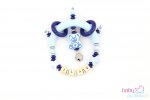 Greifling mit Name Personal-Line Blau - Silber