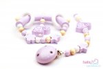 Nuggiketteli & Greifling Set Smart-Line Rosa - Weiss