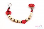 Nuggiketteli mit Name Personal-Line Schwarz - Rot